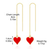 E2210-8 Love Long Ear Wire Women Simple Earrings