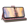 For Samsung Galaxy A55 Nine-card Slots Zipper Wallet Bag Leather Phone Case(Rose Gold)