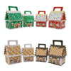 10pcs Christmas Candy Boxes Kraft Paper Christmas House Handbag Candy Boxes, Style: Small Green Base