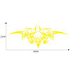 D-299 Skull Pattern Car Modified Hood Decorative Sticker(Yellow)