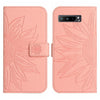 For Asus ROG Phone 3 ZS661KS Skin Feel Sun Flower Pattern Flip Leather Phone Case with Lanyard(Pink)