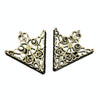 1 Pair Crown hollow pattern collar buckle(Ancient bronze)
