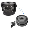 Outdoor Supplies Camping Portable Teapot Set Pot Set(Green Handle)