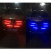 Flashing Lights 15W LED Car in The Network Lights One Drag Four Emblem Eyes Daytime Running Lights LED Universal Car Warning Strobe Flash light Car in The Network Decorative Knight Lights, Cable Length: 75cm