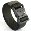 Outdoor Casual Lightning Buckle Men Elastic Belt, Length: 125cm(Twill Army Green)