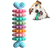 Dog Chew Toy, Tough TPR Bone, 8-Petal Blue, Teething & Cleaning