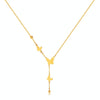 OPK GX2440 Butterfly Tassel Necklace Stainless Steel Chain(Gold)