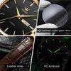OLEVS 6898 Men Fashion Waterproof Dual Calendar Quartz Watch(Brown Black)