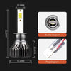 F2 H1 2 PCS DC9-36V / 25W / 6000K / 2500LM IP68 Waterproof Car LED Headlight(Cold White Light)