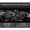 Car Auto Steering Wheel Aluminum Alloy Ring Cover Trim Sticker Decoration for Jaguar(Red)