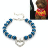 Pearl Pet Collar, Small, Dark Blue - Cat & Dog Necklace