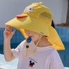 Summer Cartoon Print Big Brim Sun Hat For Children, Size: Hat Circumference 50-54cm(Yellow)