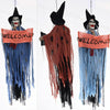 Halloween Hang Ghost Resin Electric Skull Bar Door Welcome Ghost Voice Skeleton Props Decorations(Orange)