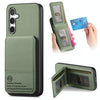 For Samsung Galaxy A23 Twill Fabric Leather Vertical Flip RFID Card Bag Phone Case(Green)