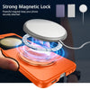 For Samsung Galaxy Z Flip5 360 Rotation Ring Holder MagSafe Shockproof PC Phone Case(Orange)