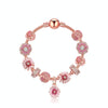 SL122 Women Rose Gold Beaded Accessory Bracelet, Size: 20cm
