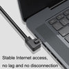 Right Bend 0.5m Cat 8 10G Transmission RJ45 Male To Female Computer Network Cable Extension Cable(Black)