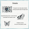 S925 Sterling Silver Oxidized Butterfly Hollow DIY Beads(SCC2819)