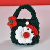 For AirPods Pro 2 Woven Plush Bag Shape Bluetooth Earphone Protective Case(Dark Green Santa Claus)