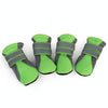 Dog Shoes, Breathable Neoprene, Reflective, Non-Slip, Green, Size L
