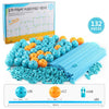 132 in 1 DIY Tent Toy Assembling Play House DIY Children Tent Building Toy( Round-Blue)