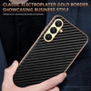 For Samsung Galaxy A26 5G AZNS Electroplated Edge Carbon Fiber Texture Phone Case(Green)