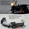 SS333-64 Electric Retro Simulation Train Model Children Toys Light Music Track Train (Black)