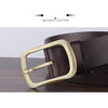 Dandali YY23 Men Retro Antique Pin Buckle Leather Belt Waistband, Length: 95-115cm (Coffee)