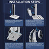 For PS5 Slim Iplay HBP-539 Console Cooling Base With RGB Ambient Light Vertical Grip Stand Charger(White)