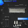 E9 36W 9 inch IP67 Waterproof Ultra-thin 5-Row Work Lights(White Light)