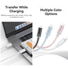 USAMS Type-C To 8 Pin Aluminum Alloy Clear LED 30W PD Fast Charge Data Cable, Length:1.2m(White)