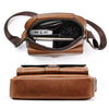 WEIXIER 8606 Men Outdoor Small Messenger Bags Leisure Sports Shoulder Bags(Dark Brown)