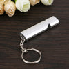 3 PCS Mini Portable 120db Double Pipe High Decibel Outdoor Camping Hiking Survival Whistle Double-frequency Emnergecy Whistle Keychain(Silver)