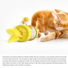 Interactive Cat Tumbler Toy with Feather - Yellow