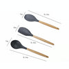 kn082 11 in 1 Wooden Handle Silicone Kitchen Tool Set with Storage Bucket(Pink)
