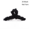 Resin Material Spring Hair Clip, Colour: 20 Black Net Yarn