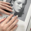 24pcs/box Handmade Nail Glitter Nail Jelly Glue Finished Patch, Color: BY1027(Wear Tool Bag)