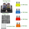1 in 6 Out 6 Way Circuit Fuse Box Screw Terminal Section Fuse Holder Kits with LED Warning Indicator for Auto Car Truck Boat