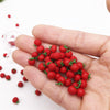 30 PCS / 3 Bags 1:12 Mini Doll House Kitchen Accessories Miniature Fruit Vegetables Small Tomatoes(Red)