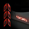 2 Sets Carbon Fiber Warning Sticker Car Anti-Collision Strip Leaf Plate Reflective Sticker Hood Light Eyebrow Anti-Collision Drops Sticker(6 PCS  (Fluorescent Yellow))