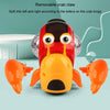 Crawling Hermit Crab Educational Electrical Toys Universal Music Light Projection Cartoon Children Toys(Orange)