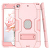 For iPad mini 3/2/1 Silicone + PC Protective Case with Stand(Rose Gold)