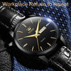 OLEVS 6898 Men Fashion Waterproof Dual Calendar Quartz Watch(Black)