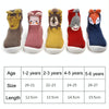 D2201 Children Cartoon Tube Floor Socks Knitted Soft Bottom Baby Shoes Socks, Size: 22-23(Blue Fox)