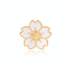 Sweet Cherry Blossom Brooch Drip Flower Collar Pin Badges Clothing Bags Accessories(White)