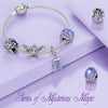 BSC892  925 Sterling Silver Purple Moon Moonlight Castle Diy Beaded Bracelet Accessories