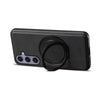For Samsung Galaxy S24+ 5G Denior A14 Skin Feel Rotating Holder MagSafe Phone Case(Black)