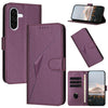 For Samsung Galaxy A36 5G Triangle Pattern Buckle Clasp Leather Phone Case(Dark Purple)