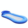 Adult Floating RowLounge Chair Water Toy Inflatable Bed with Armrest Hammock Back, Size: 160 x 90cm(Noble Blue)