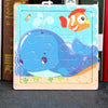5 PCS KBX-017 Children Wooden Picture Puzzle Baby Early Education Toys(Whale)